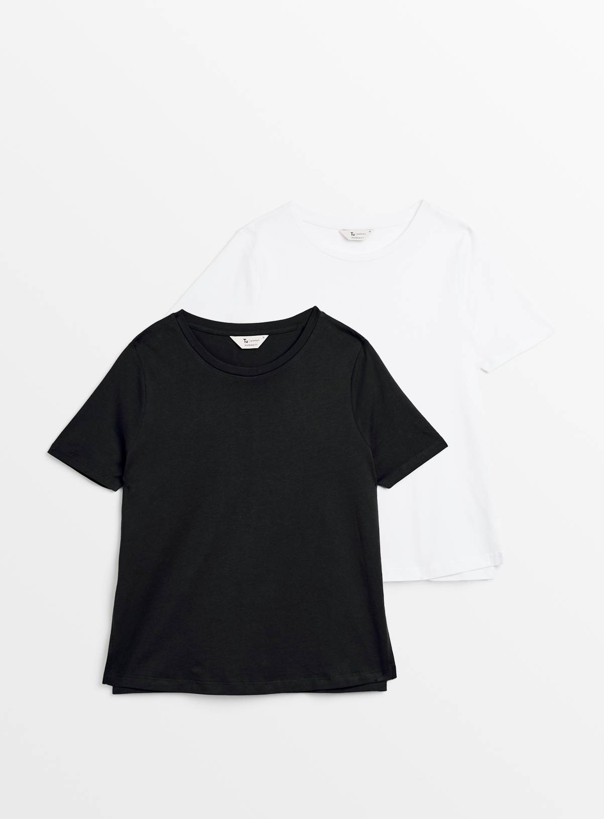 MATERNITY Nursing Plain Short Sleeve T-Shirt 2 Pack 20 - Image 1